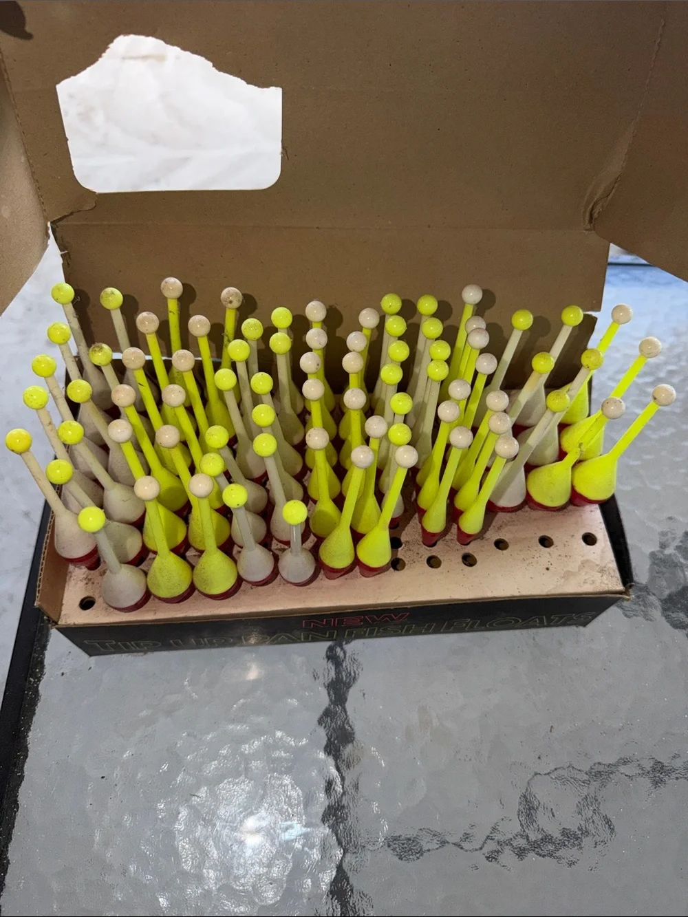 new push button Tip Up Panfish Floats
